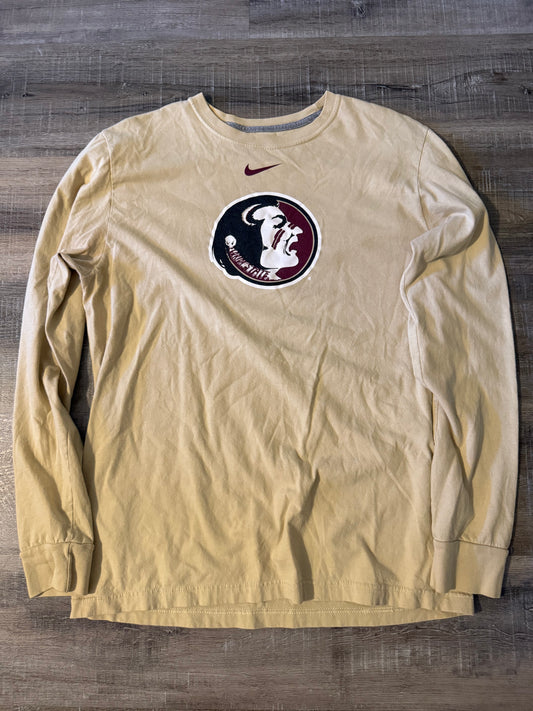 Gold Old Logo Long-Sleeve Tee (M)