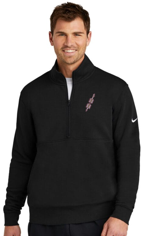 Spear Gear - Black Nike Club Fleece 1/2 Zip